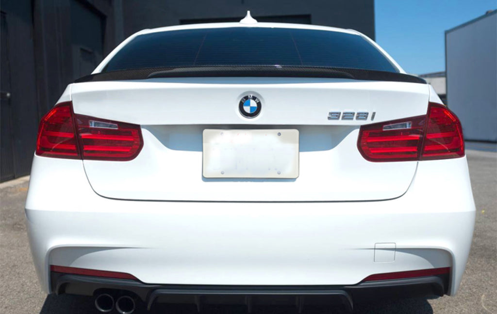 P Style Carbon Fiber Trunk Spoiler - BMW F30 3 Series (1)