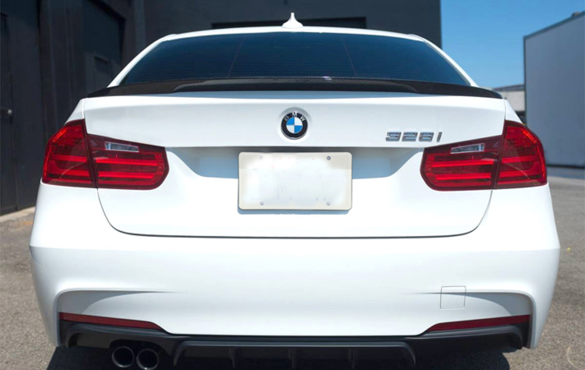P Style Carbon Fiber Trunk Spoiler - BMW F30 3 Series (1)