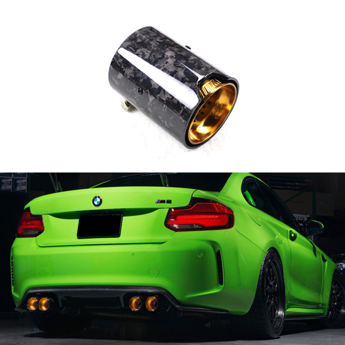 GD Style Carbon Fiber Exhaust Tips - BMW F82 M4 (1)
