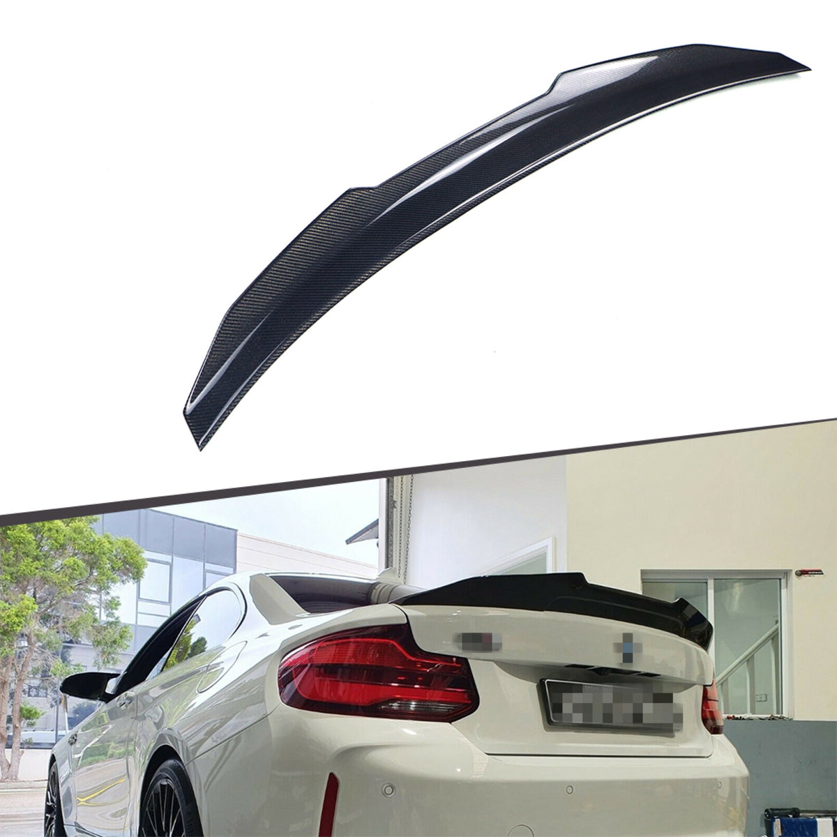 PSM Style High Kick Carbon Fiber Trunk Spoiler - BMW F87 M2 & F22 2 Series (1)