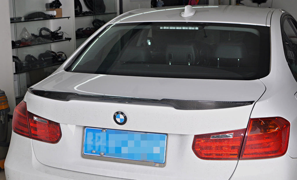 V Style Carbon Fiber Trunk Spoiler - BMW F30 3 Series (2)