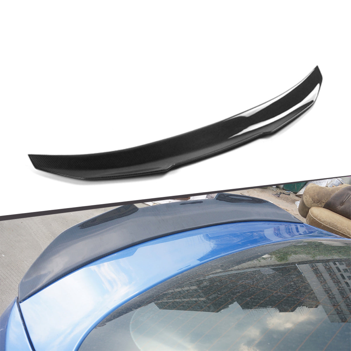 PSM Style High Kick Carbon Fiber Trunk Spoiler - BMW F87 M2 & F22 2 Series (2)