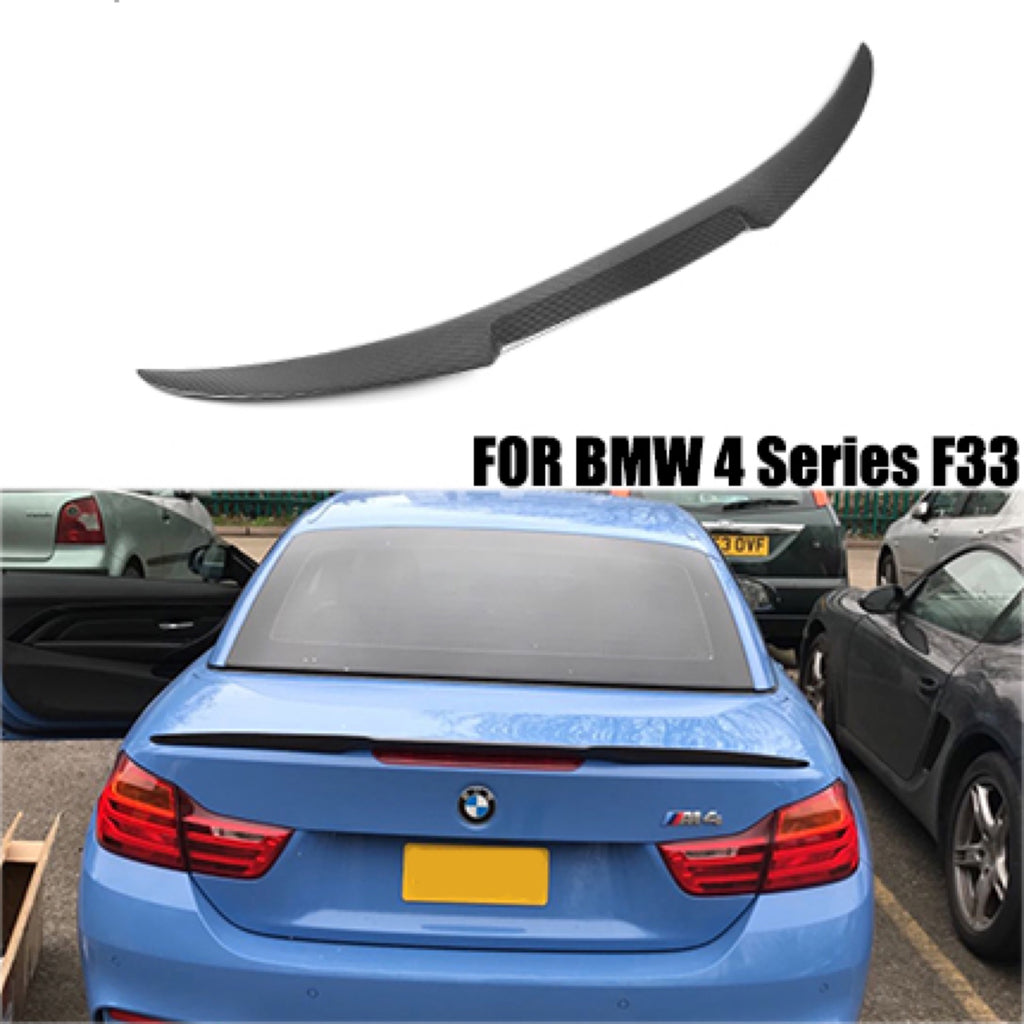 V Style Carbon Fiber Trunk Spoiler - BMW F33 4 Series Convertible (3)