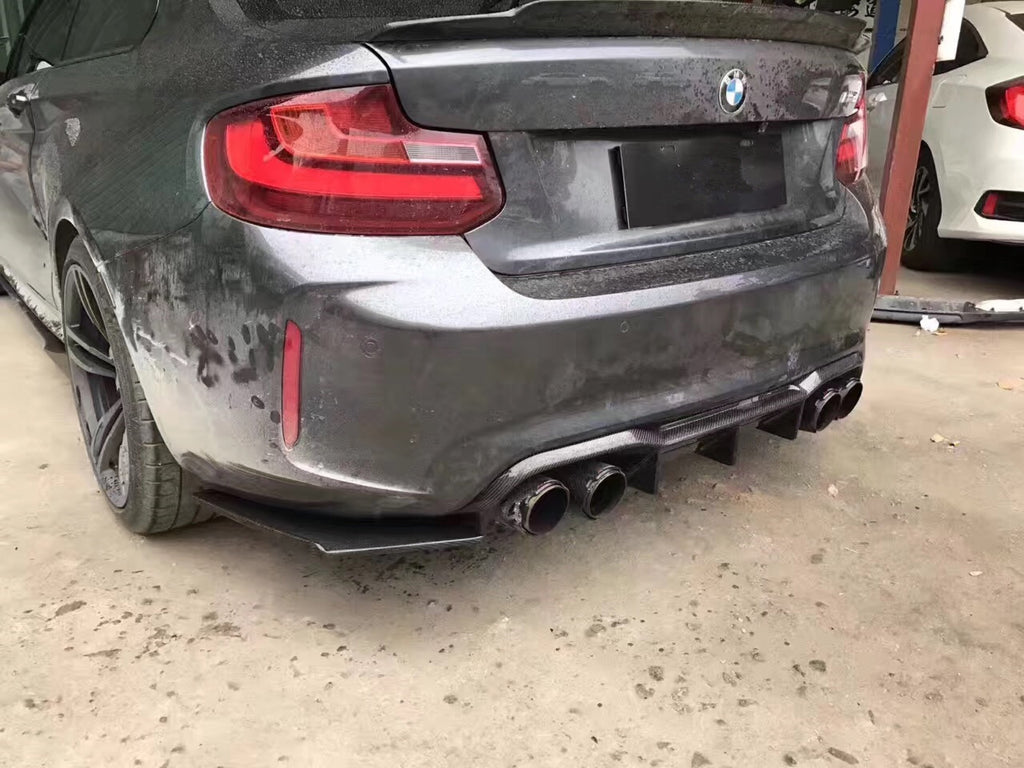 V Style Carbon Fiber Rear Diffuser - BMW F87 M2 & M2C (8)